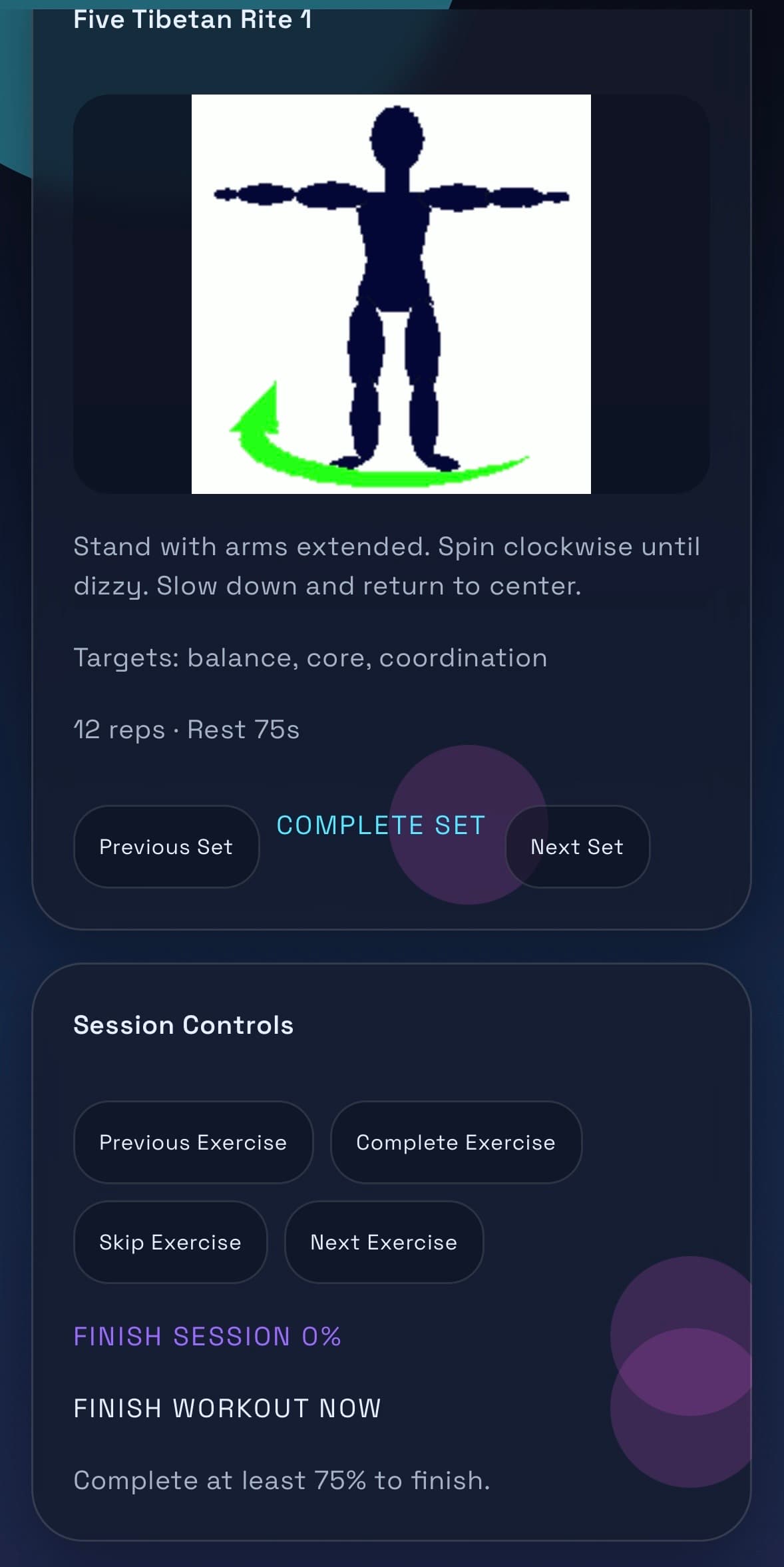 DailyMove weekly workout plan