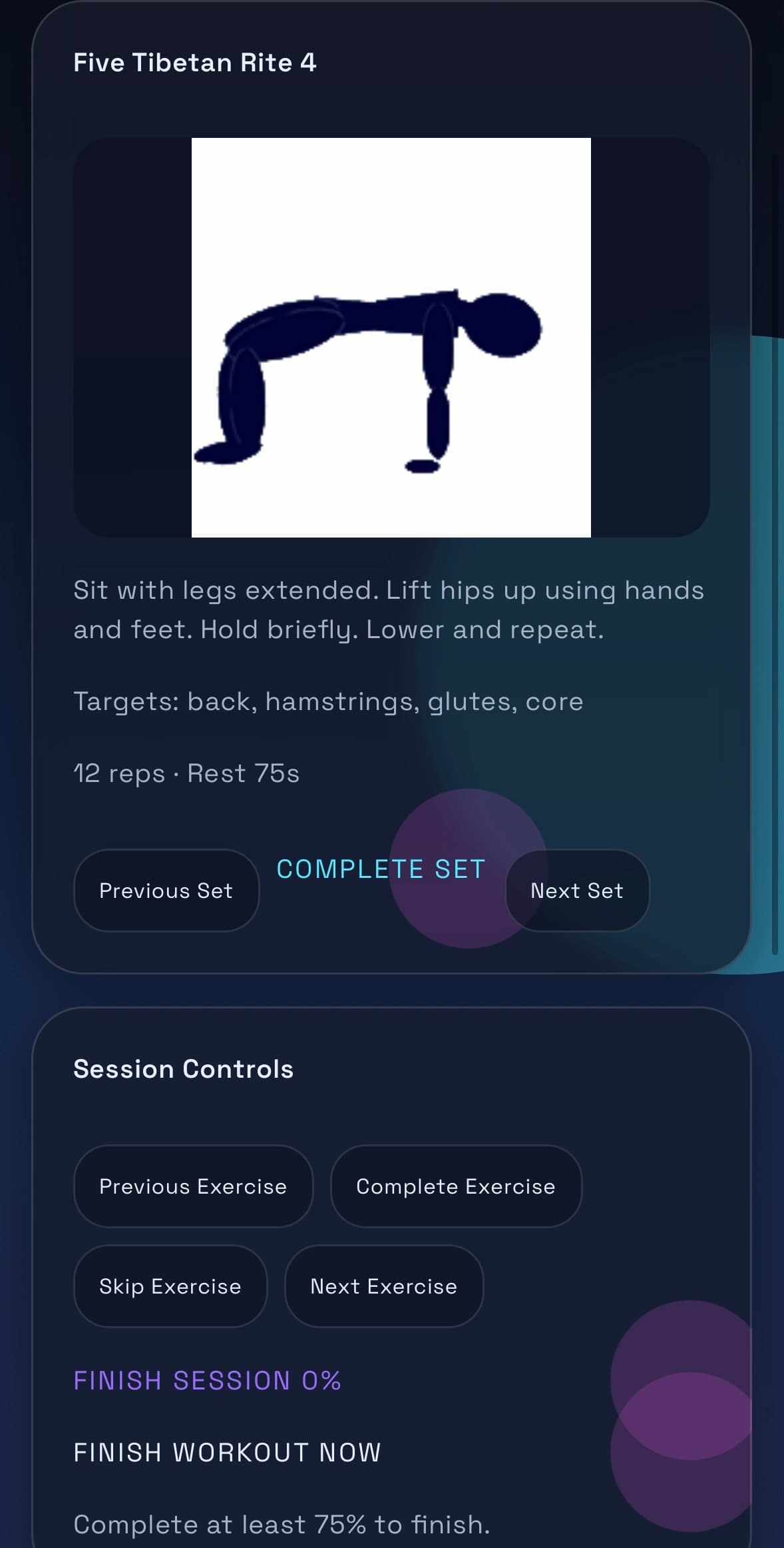 DailyMove workout plan details